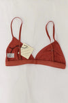 BASERANGE Mississippi bra narrow side series collection bamboo fiber bamboo cotton soft underwear France BAS-BRMI-BL-AU23-SHAOHONG burn red